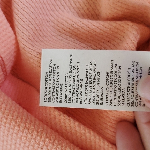 NWT Free People Mix Thermal Cuff Long Sleeve Top Y2K women boho - Picture 11 of 13